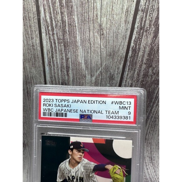 2023 TOPPS BASEBALL JPN ED WBC JPN NAT TEAM #WBC13 ROKI SASAKI PSA 9 Mint - Picture 2 of 8